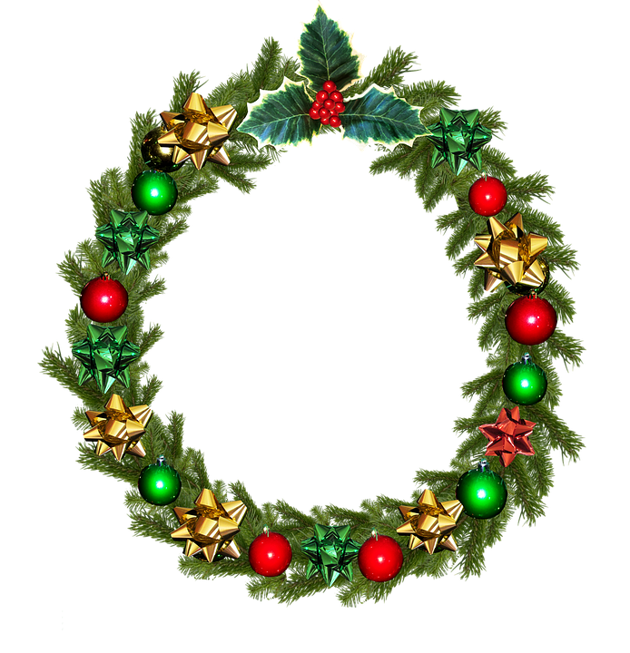 Festive Christmas Wreath Decoration.png PNG image