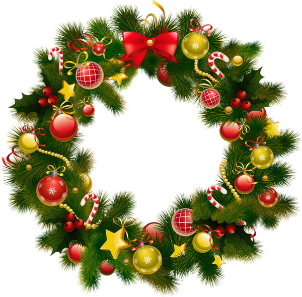 Festive Christmas Wreath Frame.png PNG image