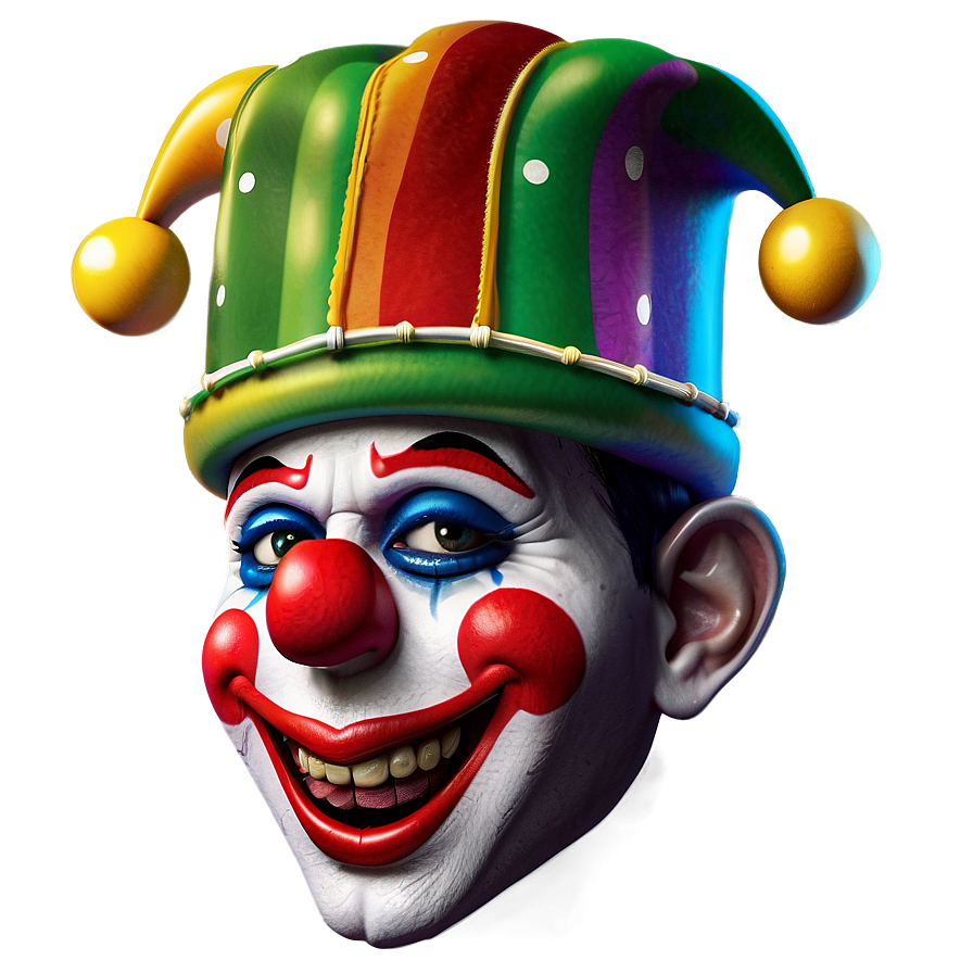 Festive Clown Face Design Png Mus PNG image