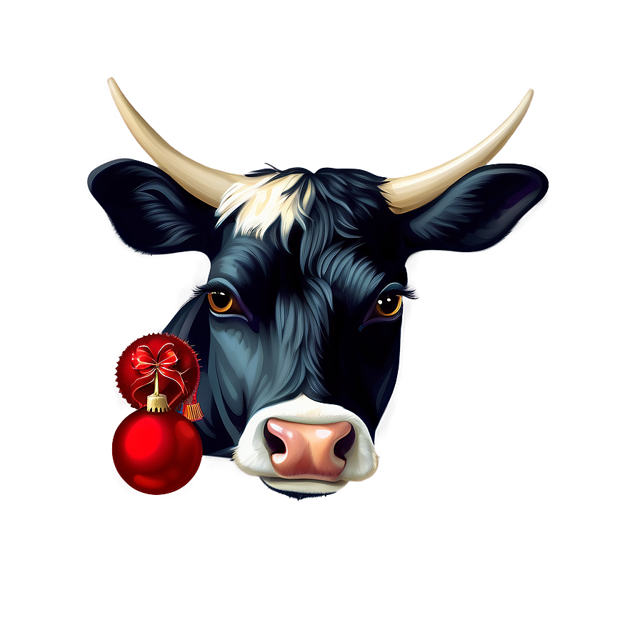 Festive Cow Face Png 06212024 PNG image