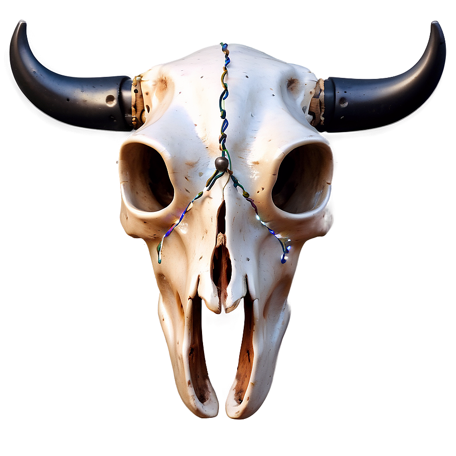 Festive Cow Skull With Lights Png Hui27 PNG image