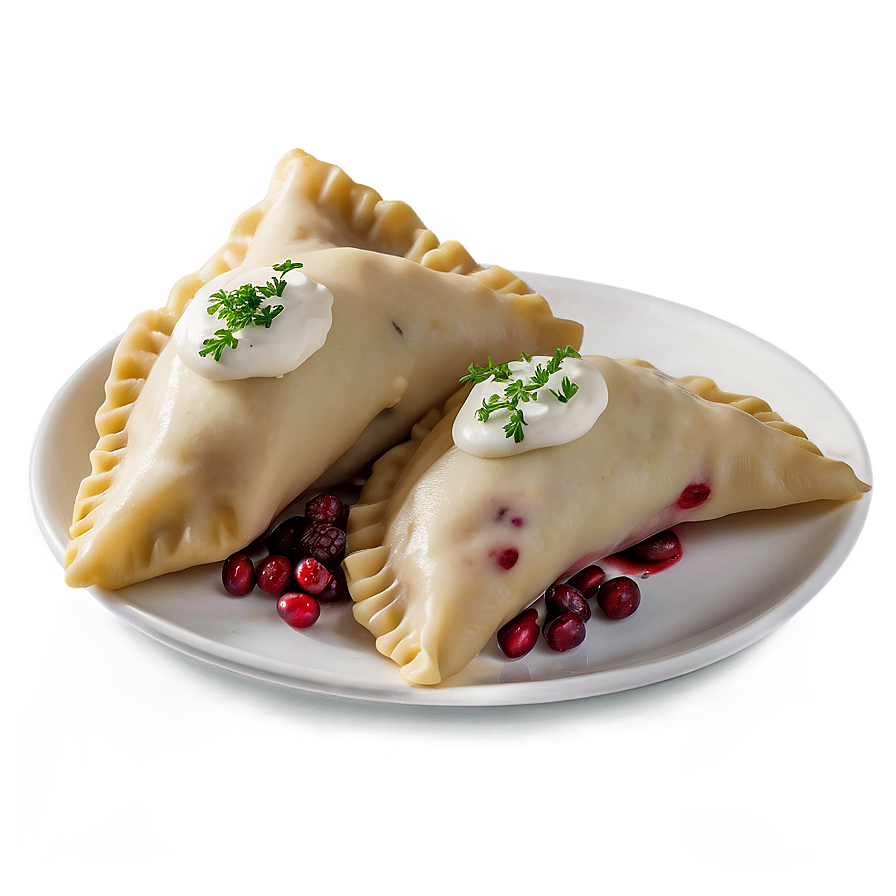 Festive Cranberry Pierogi Png 06252024 PNG image