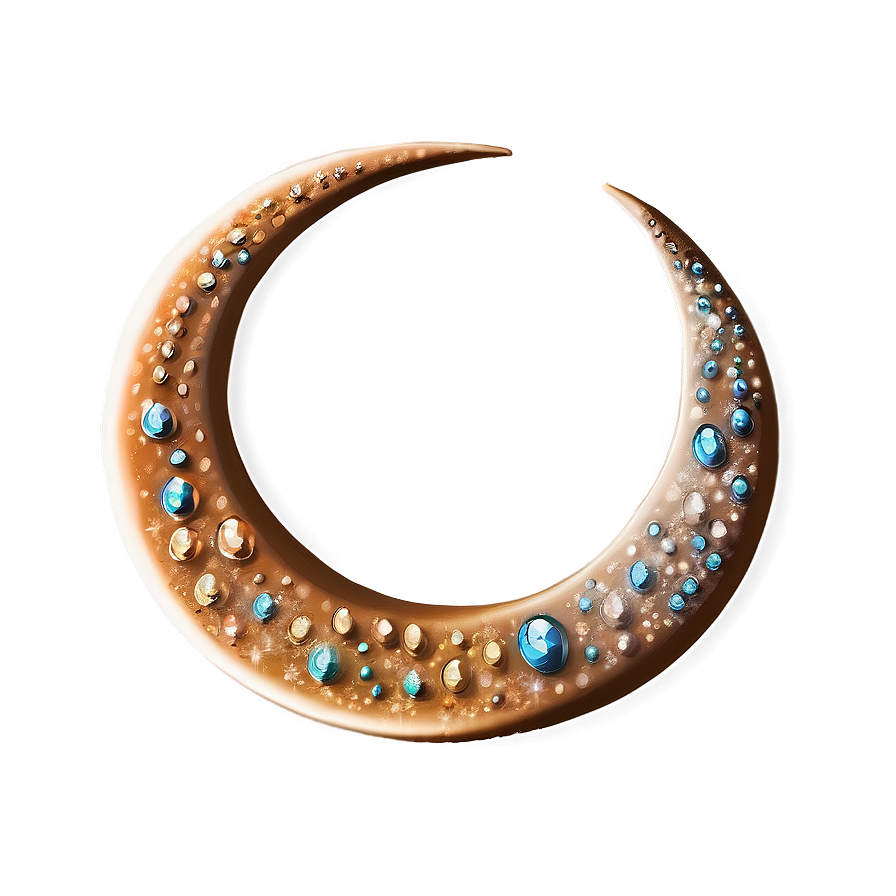 Festive Crescent Moon Decoration Png 05212024 PNG image