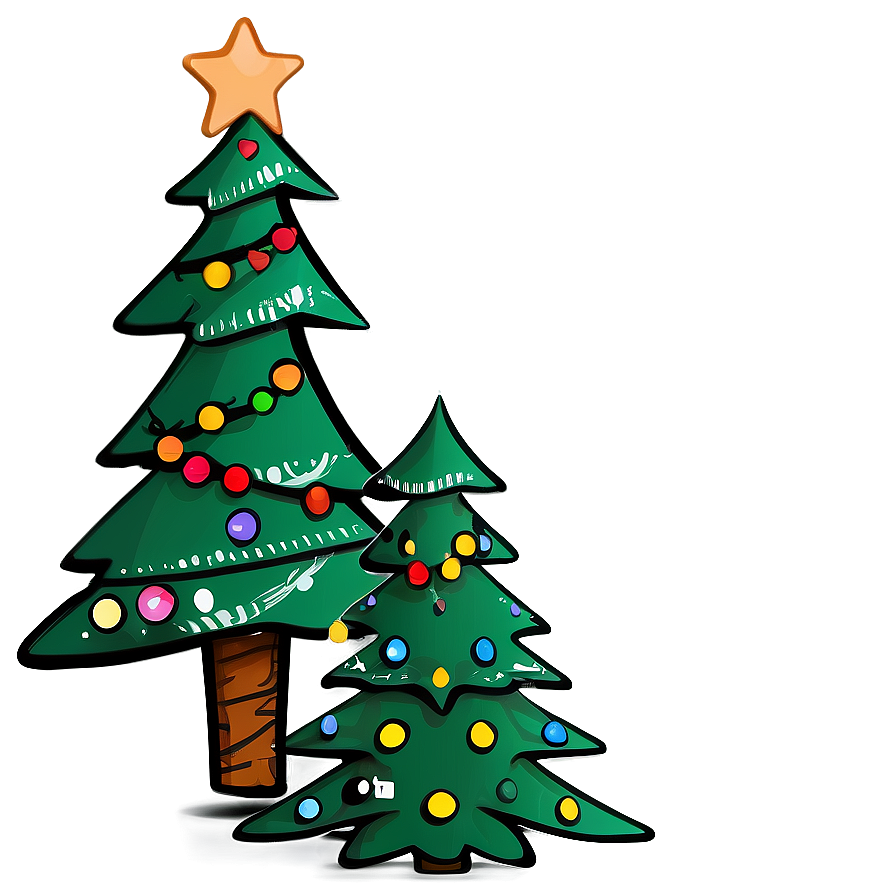 Festive Cute Christmas Tree Design Png 23 PNG image