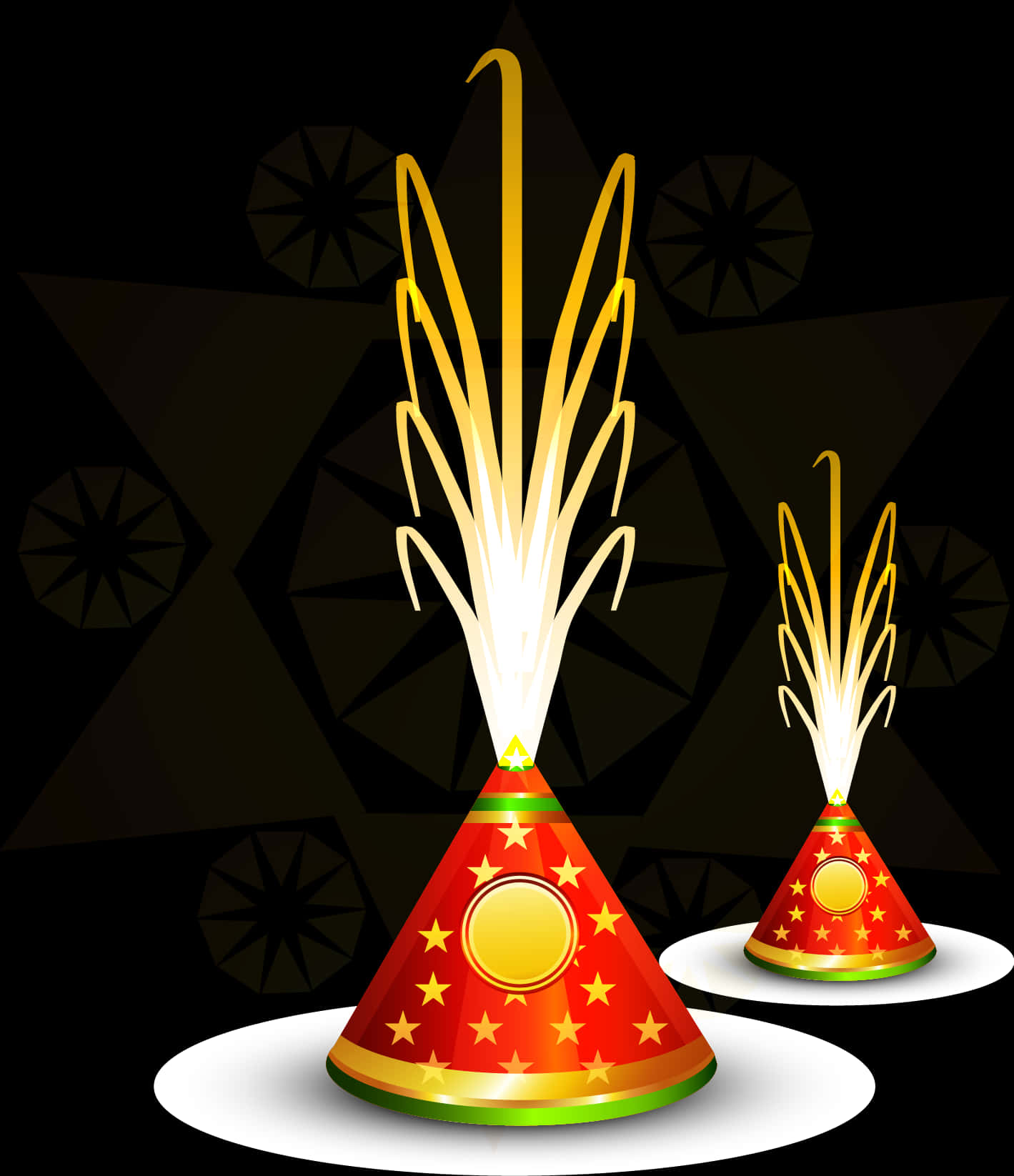 Festive Diwali Crackers Illustration PNG image