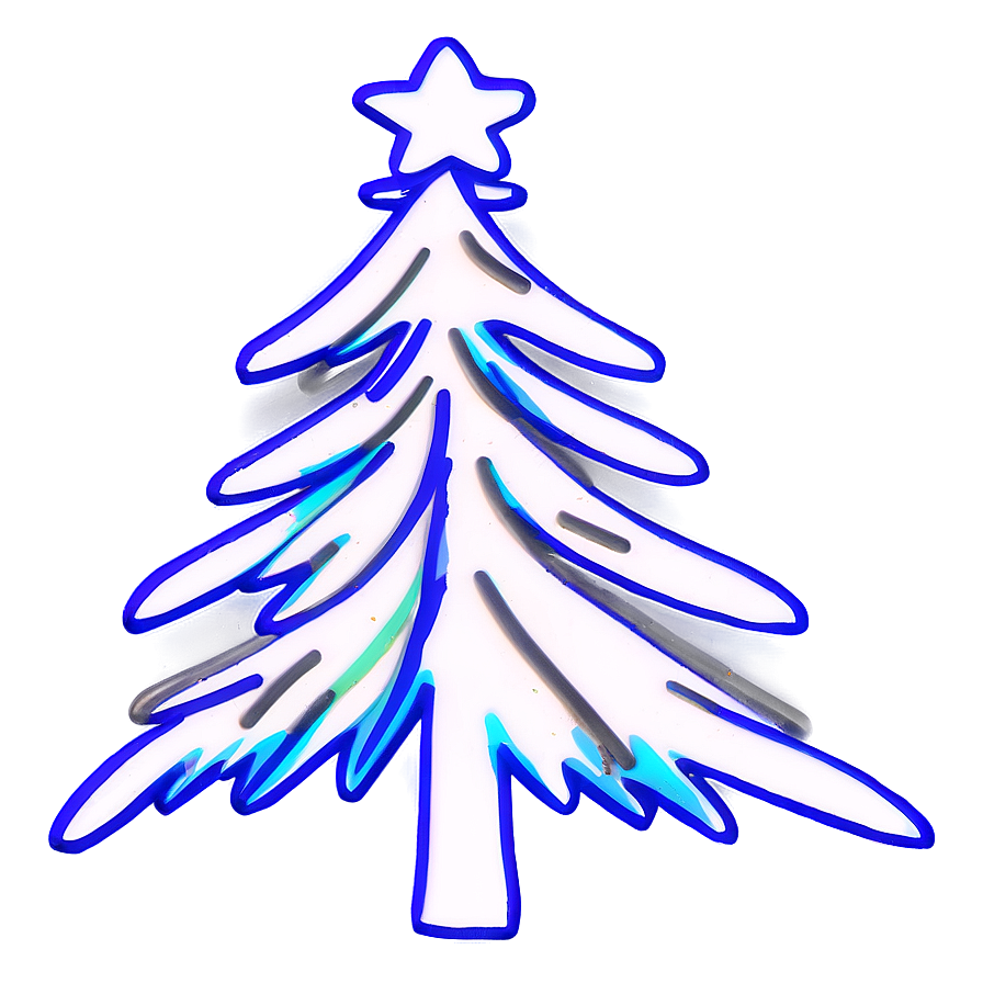 Festive Fir Tree Outline Png 06132024 PNG image