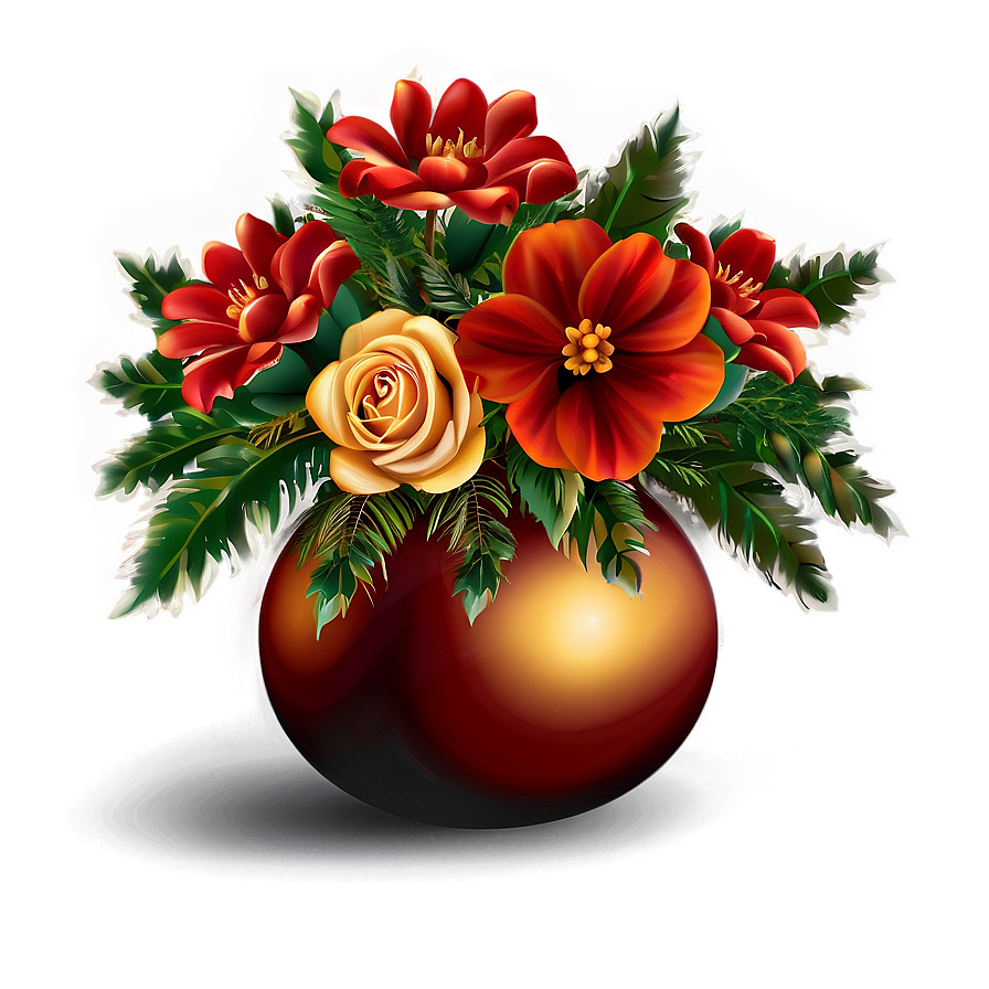 Festive Floral Arrangement Png 06132024 PNG image