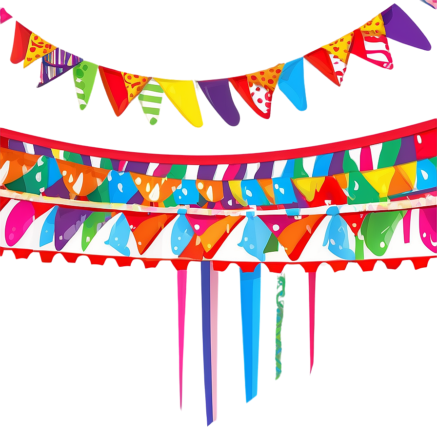 Festive Fun Party Streamers Png 06282024 PNG image