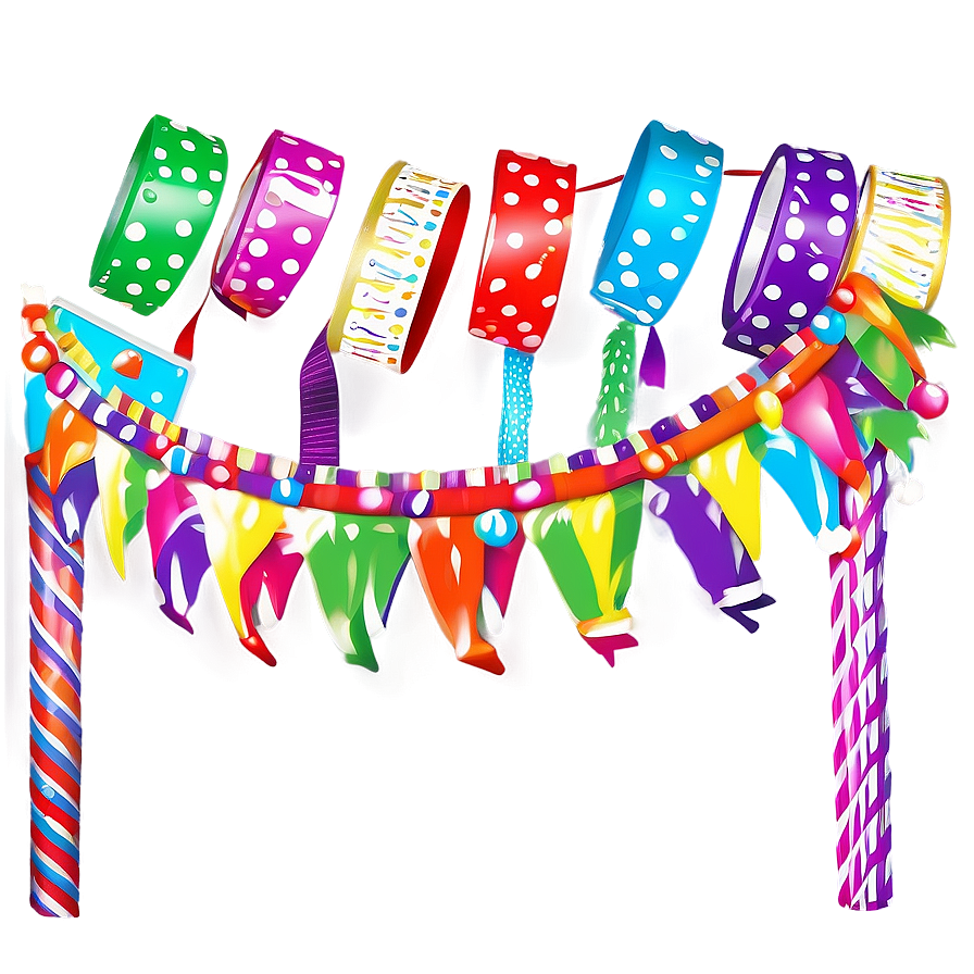 Festive Fun Party Streamers Png Naa21 PNG image