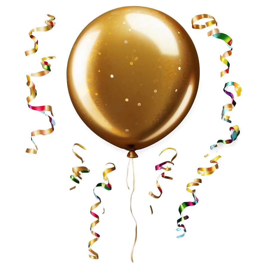 Festive Gold Balloon Png 85 PNG image