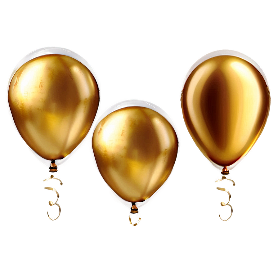 Festive Gold Balloons Png Gty PNG image