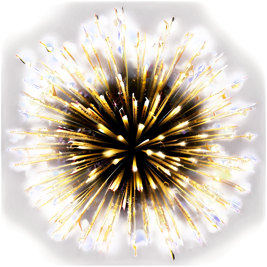 Festive Gold Fireworks Burst Png Jra PNG image