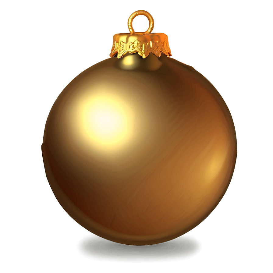 Festive Gold Ornament For Christmas Png 46 PNG image