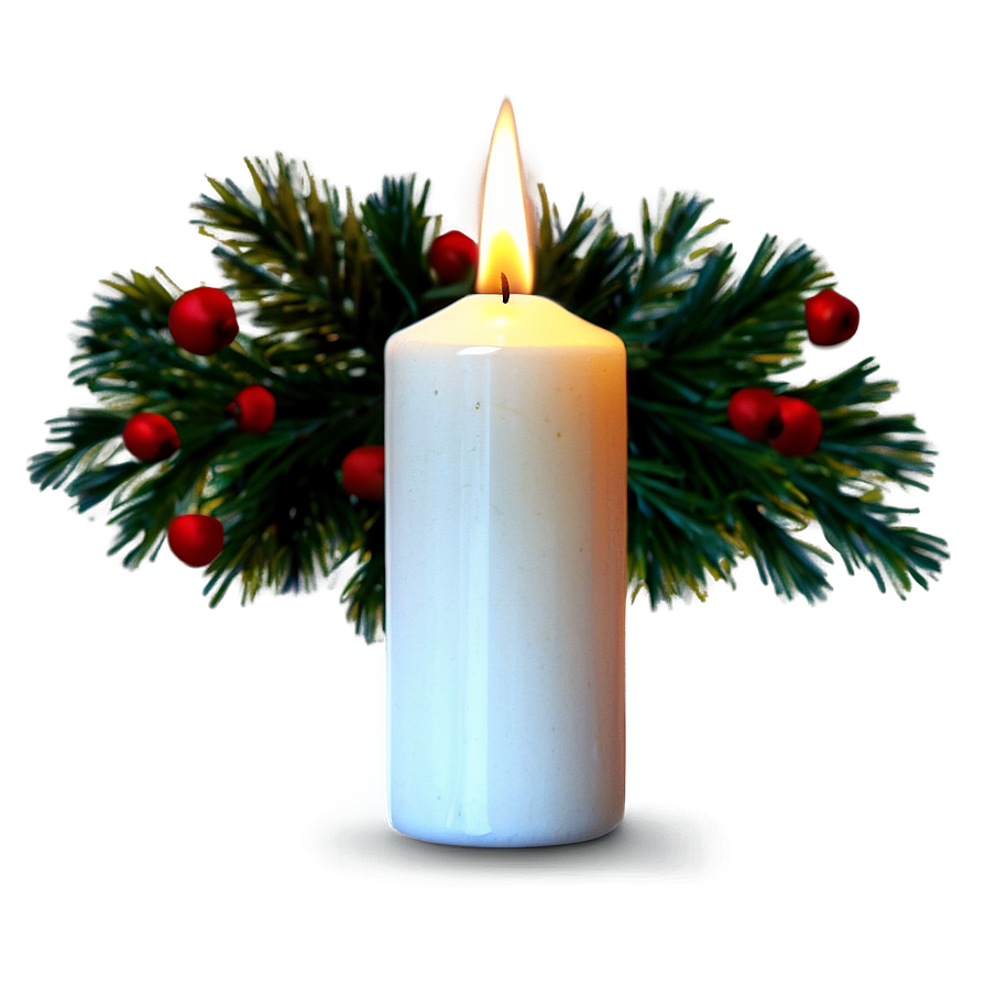 Festive Holiday Candle Png Rof7 PNG image