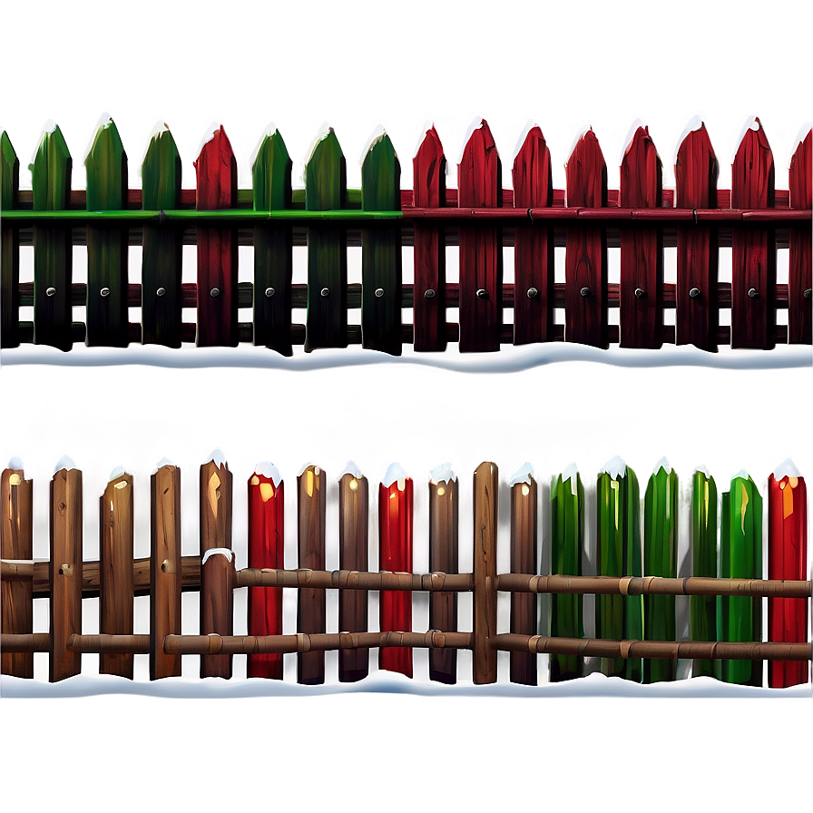 Festive Holiday Decorated Fence Png Obm PNG image