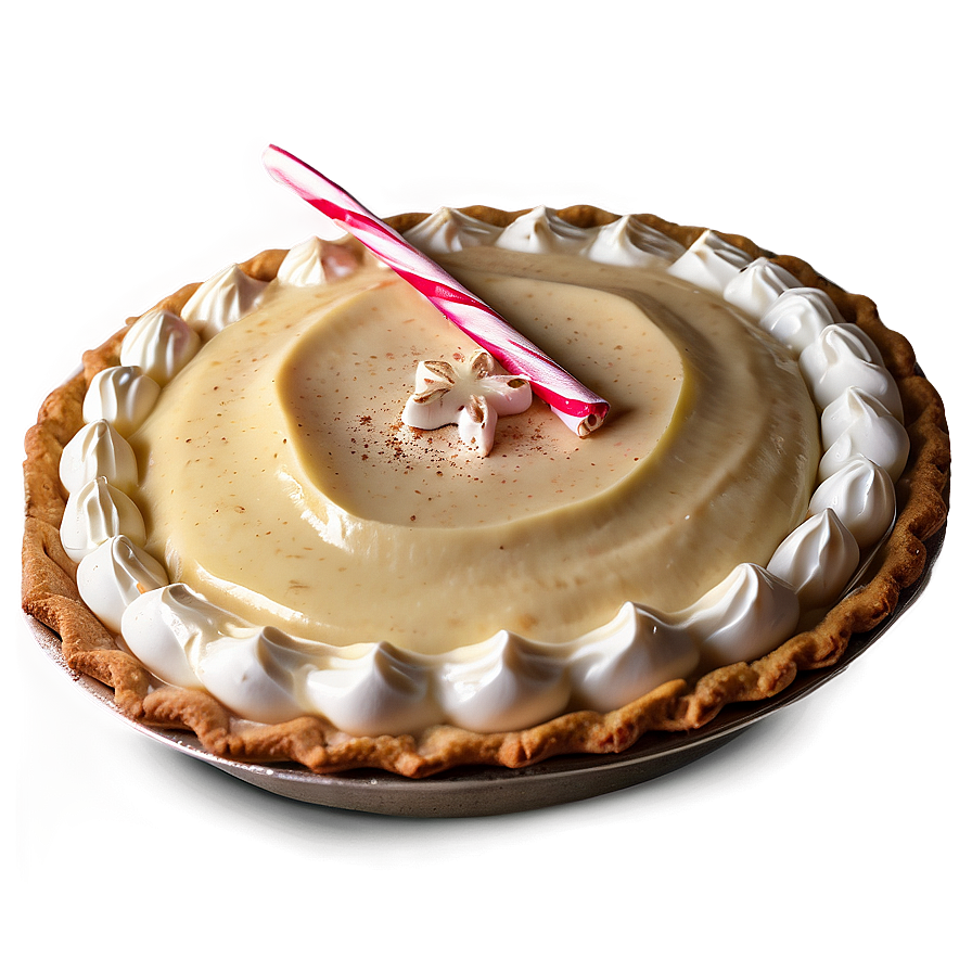 Festive Holiday Eggnog Pie Png Cuf PNG image