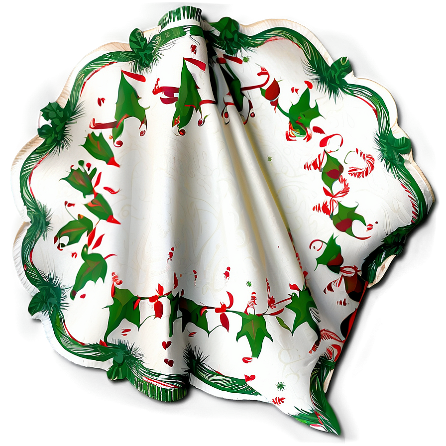 Festive Holiday Napkin Png Qnv95 PNG image