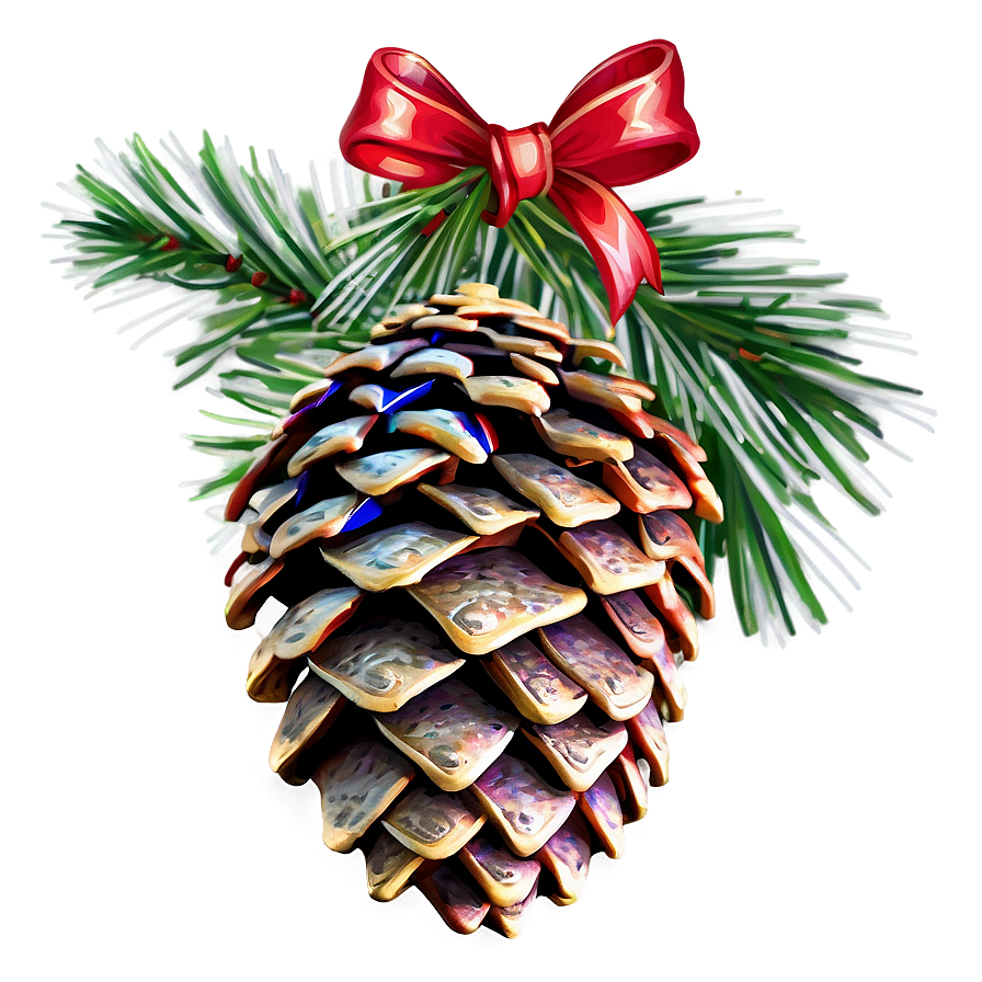 Festive Holiday Pinecone Png Aor63 PNG image