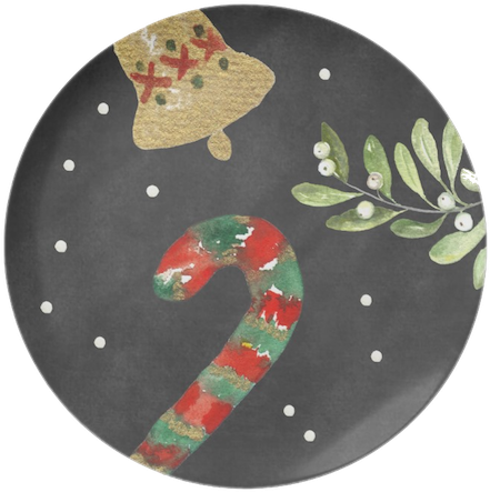 Festive Holiday Plate Design PNG image
