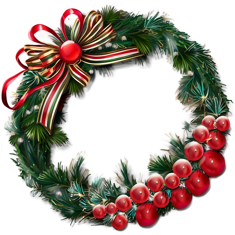 Festive Holiday Wreaths Png 54 PNG image