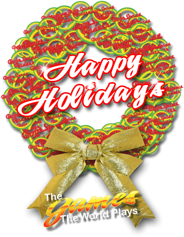 Festive Holiday Wreathwith Golden Bow PNG image