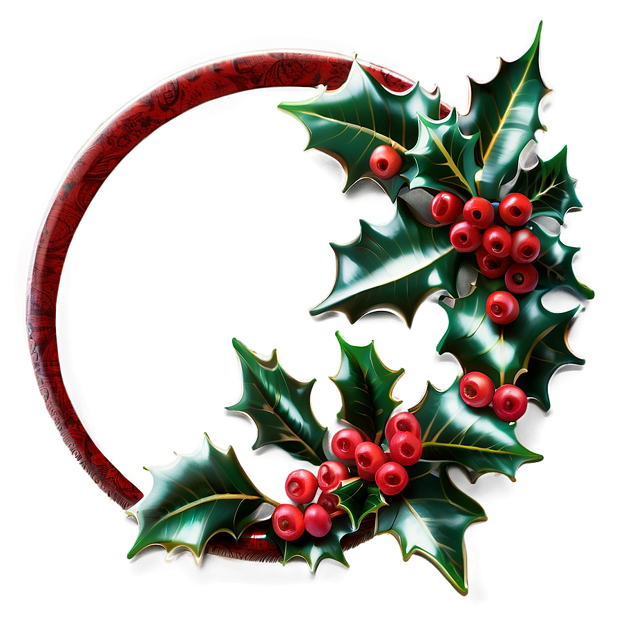 Festive Holly Png 22 PNG image