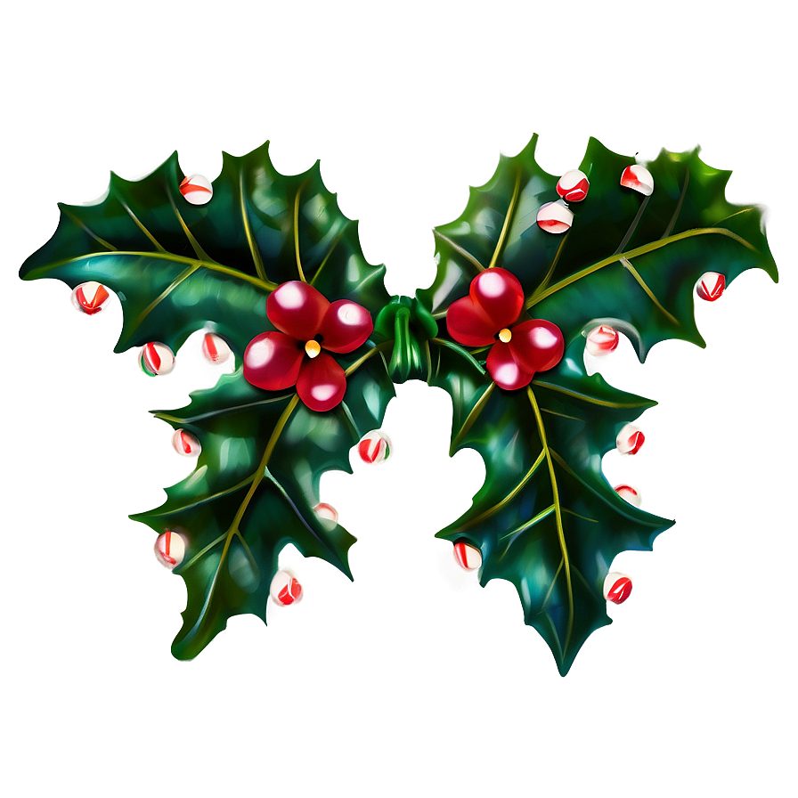 Festive Holly Wreath Png Uue80 PNG image