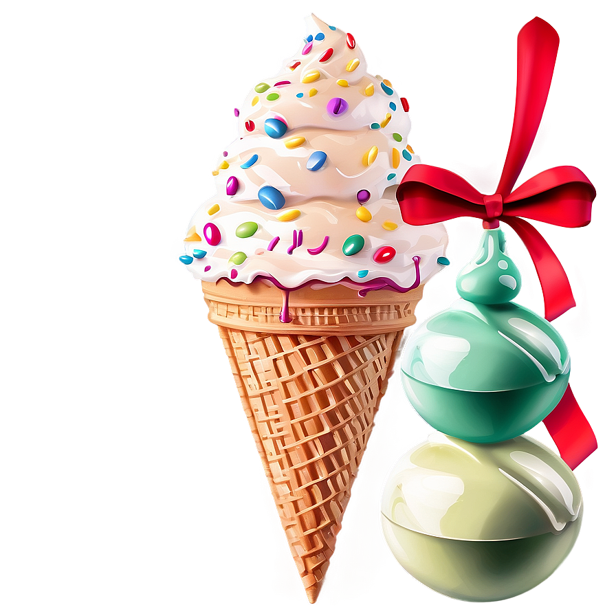 Festive Ice Cream Cone Png 60 PNG image