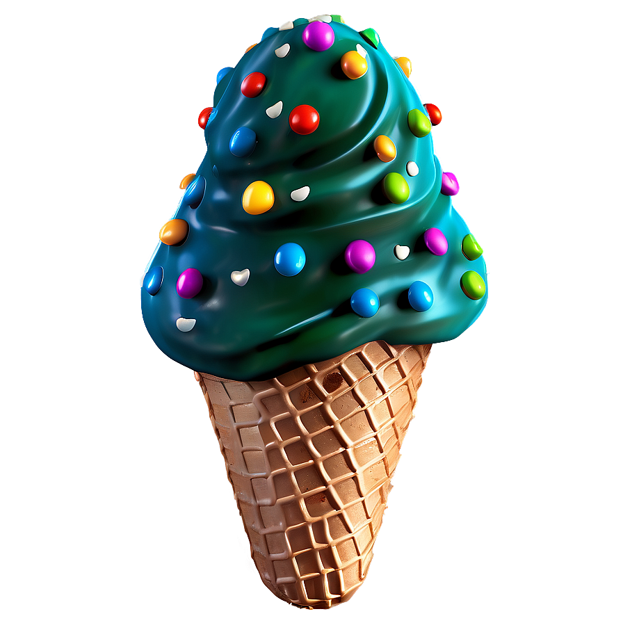 Festive Ice Cream Cone Png Ups PNG image