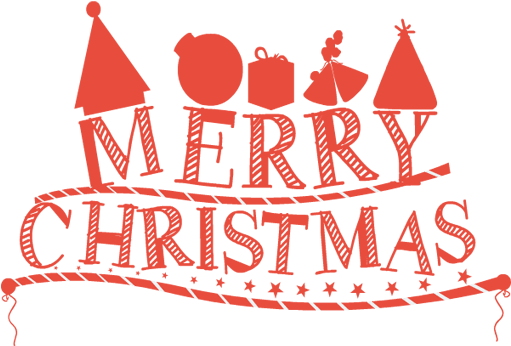 Festive Merry Christmas Greeting PNG image