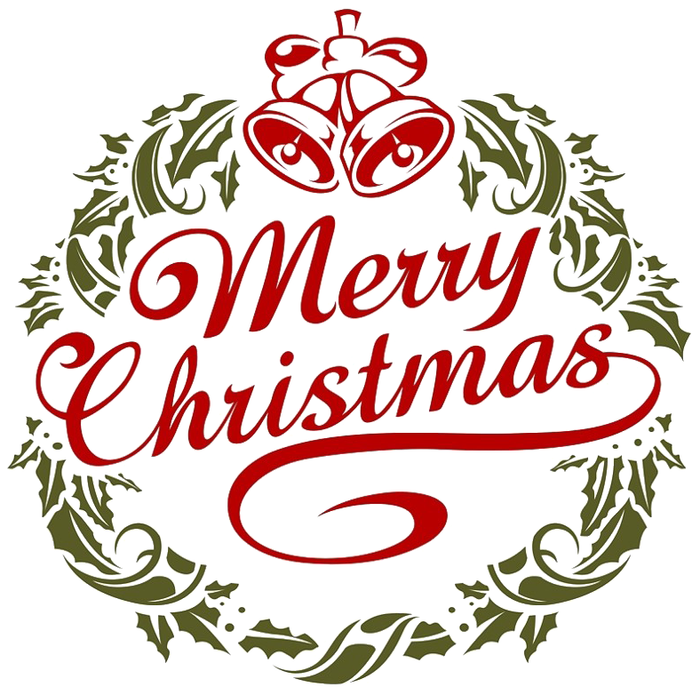 Festive Merry Christmas Greeting PNG image