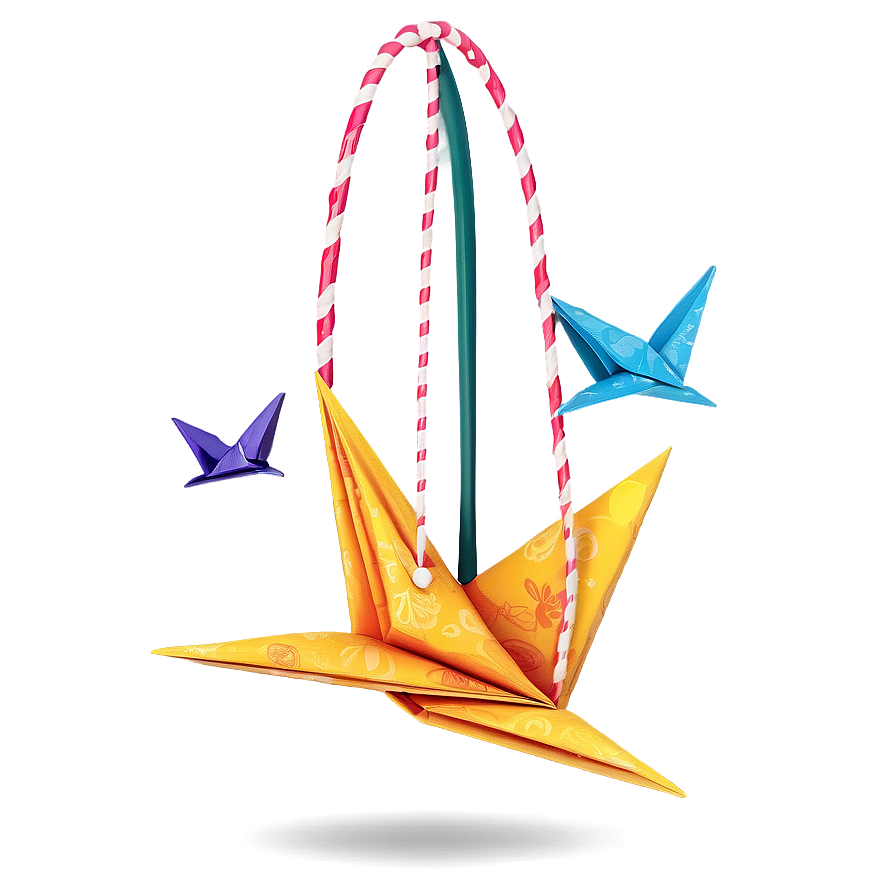 Festive Paper Crane Decoration Png 06282024 PNG image