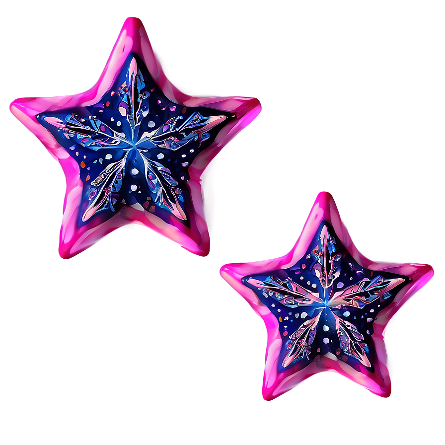 Festive Pink Stars Png Spv8 PNG image