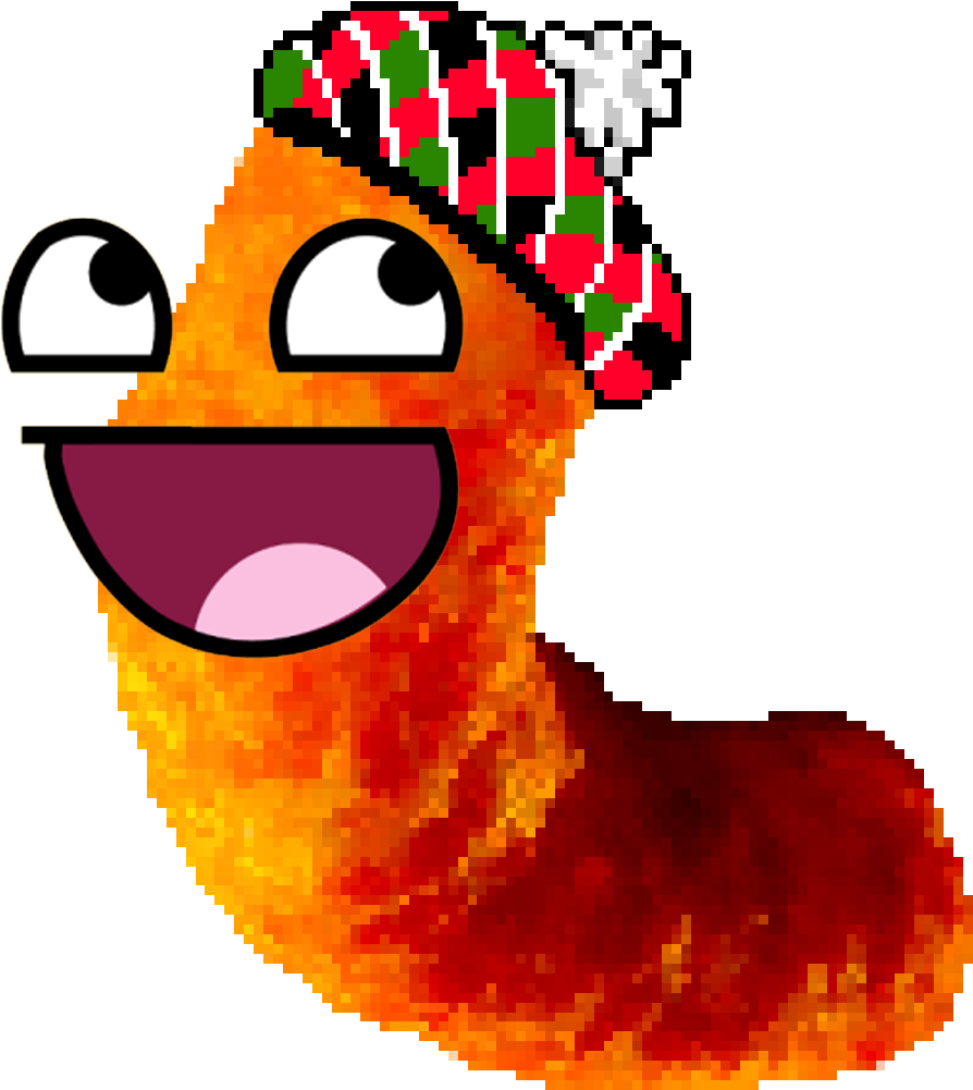 Festive_ Pixelated_ Worm_ Emote.png PNG image