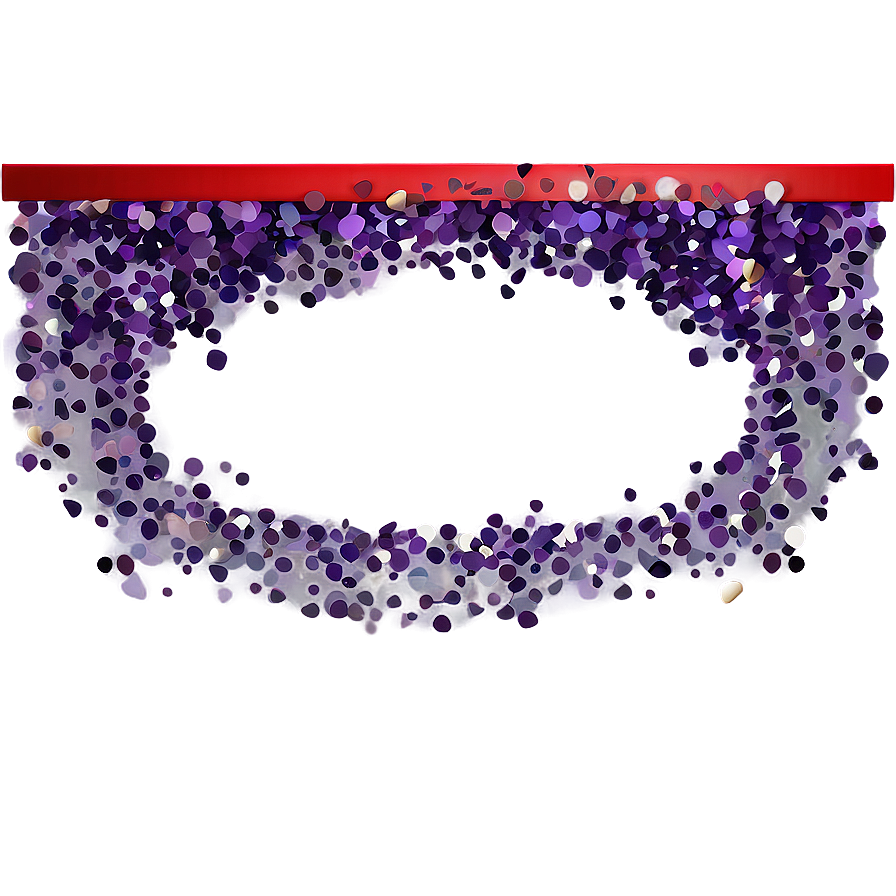 Festive Purple Confetti Border Png 06262024 PNG image