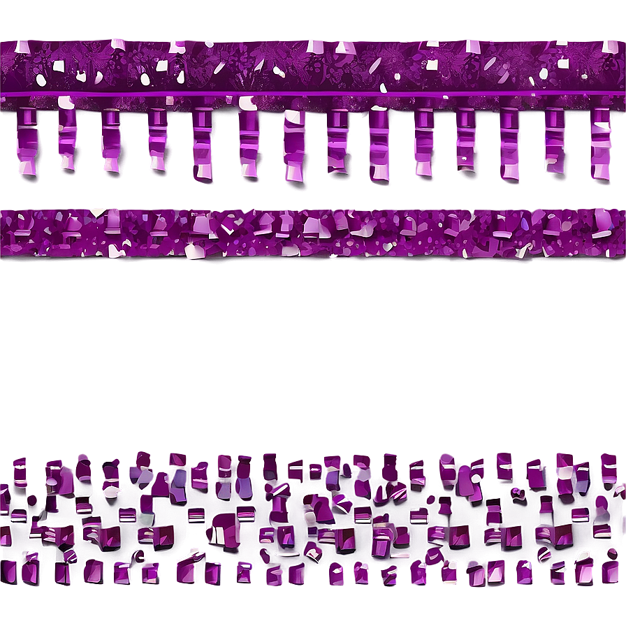 Festive Purple Confetti Border Png 40 PNG image