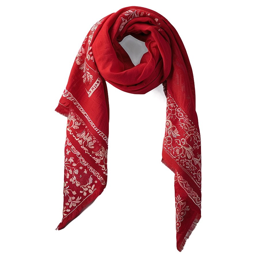 Festive Red Scarf Png 06252024 PNG image