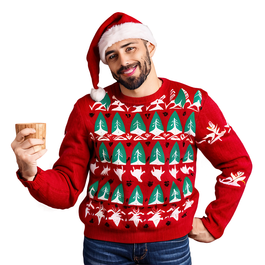 Festive Red Sweater Png Qgt PNG image