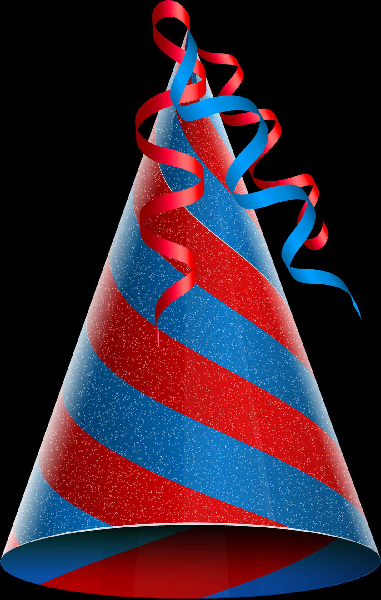 Festive Redand Blue Birthday Hat PNG image