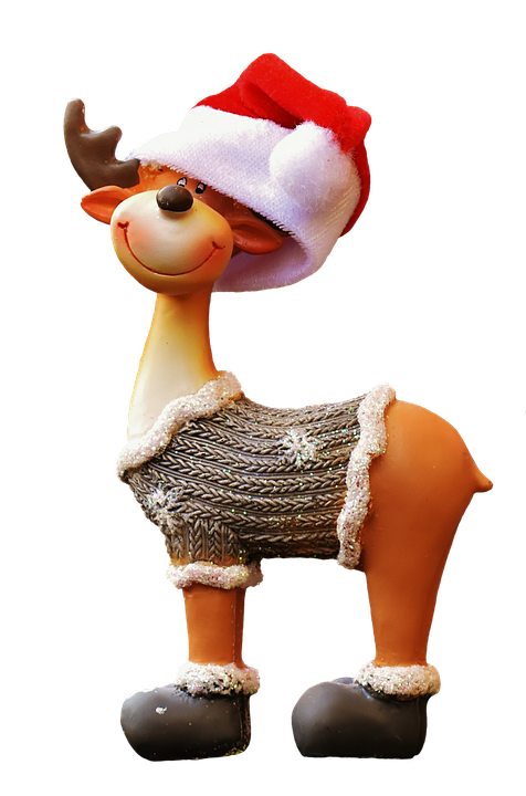 Festive Reindeer Figurine.png PNG image