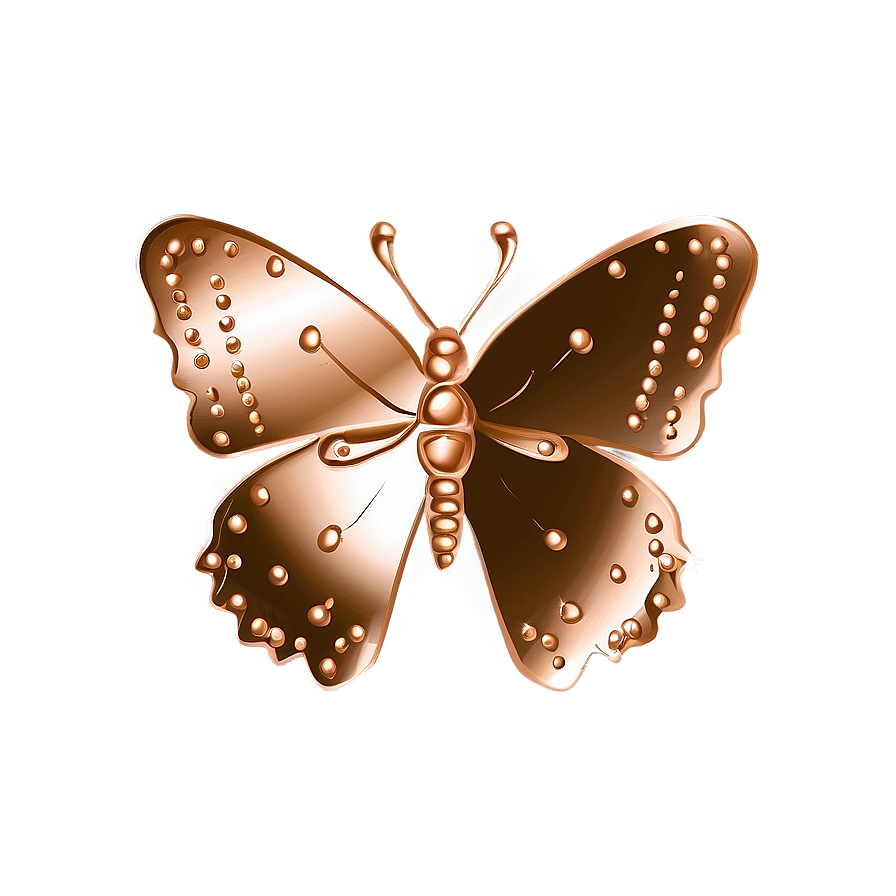 Festive Rose Gold Butterfly Png Avf86 PNG image