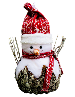 Festive Snowman Decoration PNG image