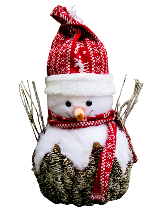 Festive Snowman Decoration PNG image