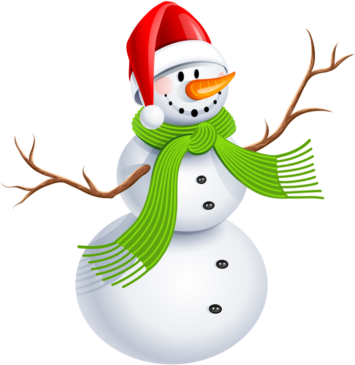 Festive Snowman Illustration PNG image