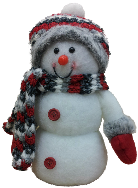 Festive Snowman Plush Toy PNG image