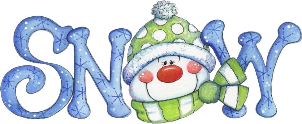 Festive Snowman Word Art PNG image