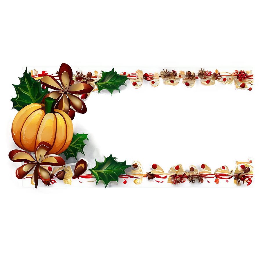 Festive Thanksgiving Border Png 82 PNG image