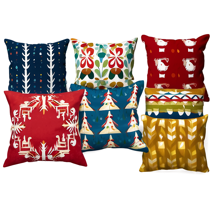 Festive Throw Pillows Png Aal PNG image