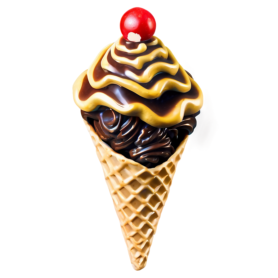 Festive Waffle Cone Png 06282024 PNG image