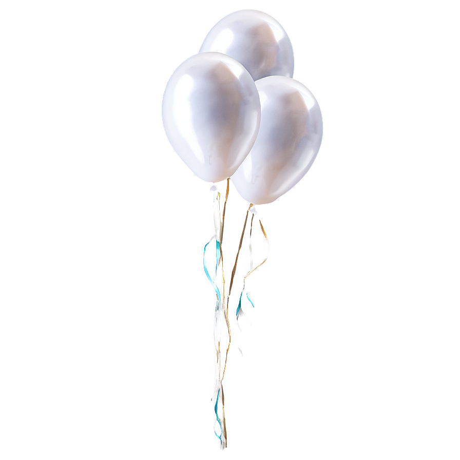 Festive White Balloons Png 5 PNG image